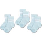 Novibaby 3'lü Pamuklu Çocuk Kolej Soket Çorap Bebek Unisex Kız Kadın Erkek Okul Çorabı, Beyaz Siyah Pembe - 11 - 12 Yaş - Mavi