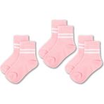 Novibaby 3'lü Pamuklu Çocuk Kolej Soket Çorap Bebek Unisex Kız Kadın Erkek Okul Çorabı, Beyaz Siyah Pembe - 9 - 10 Yaş
