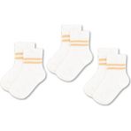 Novibaby 3'lü Pamuklu Çocuk Kolej Soket Çorap Bebek Unisex Kız Kadın Erkek Okul Çorabı, Beyaz Siyah Pembe - Ekru - 1 - 2 Yaş