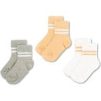 Novibaby 3'lü Pamuklu Çocuk Kolej Soket Çorap Bebek Unisex Kız Kadın Erkek Okul Çorabı, Beyaz Siyah Pembe - Gri Kahve - 9 - 10 Yaş