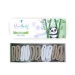 Novibaby 5li Bambu Yenidoğan Bebek Çorap I White Beige I 0-6 Ay