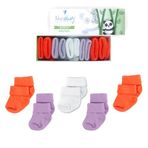 Novibaby 5'li Bambu Yenidoğan Bebek Çorap (Purple Orange, 12-18 Ay)