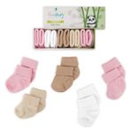 Novibaby 5'li Bambu Yenidoğan Bebek Çorap (Sweet, 0-6 Ay)