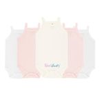 Novibaby 5'li Jakarlı İp Askılı Bebek Body Zıbın Çıtçıtlı 100% Pamuk, Beyaz Ekru Pembe Bebek Atlet Body Zıbın (Pembe Beyaz Ekru Beyaz Pembe, 0-3 Ay)