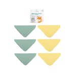 Novibaby 6’lı Bebek Ağız Mendili – Sunrise - Salya Mendili Ağız Silme Mendili 100% Pamuk 20x20cm Sarı - Yeşil