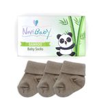 Novibaby Bambu Beige 0-6 Ay 3'lü Yenidoğan Bebek Çorabı