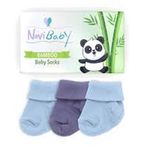 Novibaby Bambu Blue Stone 0-6 Ay 3'lü Yenidoğan Bebek Çorabı