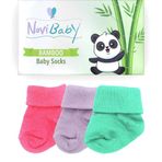 Novibaby Bambu Candy 0-6 Ay 3'lü Yenidoğan Bebek Çorabı