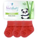 Novibaby Bambu Orange 0-6 Ay 3'lü Yenidoğan Bebek Çorabı