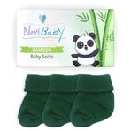 Novibaby Bambu Pine Green 0-6 Ay 3'lü Yenidoğan Bebek Çorabı