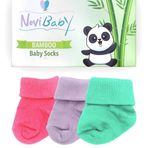 Novibaby Bambu Purple Candy 0-6 Ay 3'lü Yenidoğan Bebek Çorabı