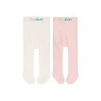 Novibaby Extra Yumuşak Pamuklu Külotlu Çorap, Düz Desenli Yenidoğan Kız Erkek 2'li Paket - Çok Renkli - 7 - 8 Yaş