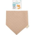 Novibaby Müslin Bebek Fular Önlük – Latte – Mama Önlüğü Salya Bezi Ağız Mendili Bandana 30X30CM - 0 - 3 Ay - Kahverengi