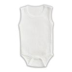 Novibaby Ribana Bebek Atlet Body Zıbın Raporlu Çıtçıtlı Beyaz 100% Pamuk - Ribana Bebek Body zıbın (Beyaz, 6-9 Ay)