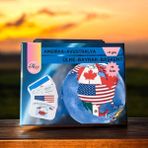 Novo Mundo Amerika-Avustralya Ülkeleri-Harita-Bayrak-Başkent Kartları