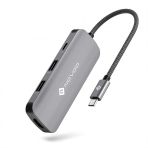 Novoo RS6 Pro Type-C to 4K HDMI 2xUSB-A 3.2 ve 2xUSB-C PD 100 Watt AUX Dönüştürücü Adaptör