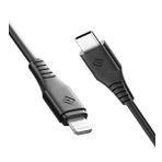 Novoo Type-C 1.2 m Siyah Iphone Lightning Hızlı Şarj Kablosu