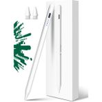 Novstrap Apple iPad Air 11 M2/M3 ile Uyumlu Dokunmatik Tablet Kalemi DZ900 Gen3 Stylus Pencil Avuç Içi Reddi 2 Adet Yedek Uç - Beyaz