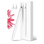 NovStrap Apple iPad Mini 5/6 Nesil ile Uyumlu Dokunmatik Tablet Kalemi DZ900 Gen3 Stylus Pencil Avuç İçi Reddi 2 Adet Yedek Uç