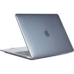 NovStrap Apple MacBook Air M1 A2337 A1932 A2179 Uyumlu Kılıf Sert Rubber Üst ve Alt Koruma Kapağı - Siyah