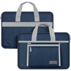 Novstrap Apple Macbook Air M2 M3 13.6 Inç A2681 A3113 ile Uyumlu Oxford Kumaş Çanta Kılıf Sleeve - Lacivert
