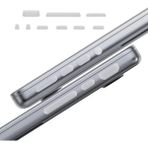 NovStrap Apple MacBook Pro 16-14-13 inc Macbook Air 15-13-13.6 inç ile Uyumlu Toz Koruma Tıpası Seti - Buzlu Şeffaf