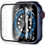 NovStrap Apple Watch Seri 7/8/9 45mm ile Uyumlu Ekran Kasa Koruyucu Kapak Kılıf 360 Tam Koruma - Şeffaf