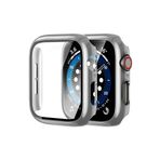 NovStrap Apple Watch Seri 9-8-7 45mm ile Uyumlu Ekran ve Kasa Koruyucu, Sert Kapak Kılıf, 360 Tam Koruma (45MM) METALİK GÜMÜŞ