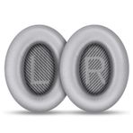 NovStrap Bose QuietComfort QC35 ii QC35 QC25 QC15 QC2 AE2 AE2i AE2w ile Uyumlu Kulaklık Süngeri Pedi GÜMÜŞ