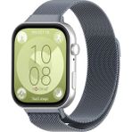 NovStrap Huawei Watch Fit 3 / Fit 4 / Fit 4 Pro ile Uyumlu Kordon Kayış Metal Hasır Örgü Çelik Kordon GRİ KOYU