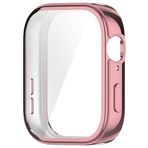 NovStrap Huawei Watch Fit 3 ile Uyumlu Ekran Koruyucu ve Kasa Koruyucu TPU Yumuşak Silikon Kılıf PEMBE