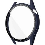 Novstrap Huawei Watch Gt3 46MM Uyumlu Ekran Koruyucu Temperli Cam ve Kasa Koruyucu Sert Pc - Lacivert