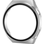 Novstrap Huawei Watch Gt3 Pro Uyumlu Ekran Koruyucu Cam ve Kasa Koruyucu Kılıf Sert Pc - Gümüş - HUAWEİ WATCH GT3 PRO
