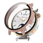 NovStrap Huawei Watch GT4 41mm ile Uyumlu Ekran Koruyucu Cam ve Kasa Koruyucu Kılıf Sert PC PEMBE