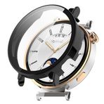 NovStrap Huawei Watch GT4 41mm ile Uyumlu Ekran Koruyucu Cam ve Kasa Koruyucu Kılıf Sert PC SİYAH