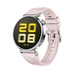 NovStrap Huawei Watch Gt4 / Gt5 / Gt6 41mm ile Uyumlu Kordon (18mm Pimli) Lansman Prizma Silikon Kayış 39-PEMBE PUDRA