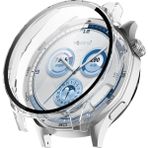 NovStrap Huawei Watch Gt5 46mm ile Uyumlu Ekran Koruyucu Cam ve Kasa Koruyucu Kılıf Sert Polikarbon ŞEFFAF