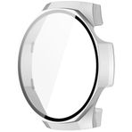 NovStrap Huawei Watch Gt5 Pro 46mm ile Uyumlu Ekran Koruyucu Cam ve Kasa Koruyucu Kılıf Sert Pc GÜMÜŞ