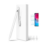 NovStrap Ipad 7/8/9 Nesil 10.2 Inç Ile Uyumlu Tablet Kalemi Pencil Avuç Içi Reddi Dual Şarj 3 Adet Uç