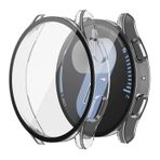 NovStrap Samsung Galaxy Watch 7 44mm ile Uyumlu Ekran Koruyucu Cam ve Kasa Koruyucu Kılıf Sert Pc ŞEFFAF
