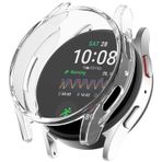 NovStrap Samsung Galaxy Watch 7 44mm ile Uyumlu Kasa ve Ekran Koruyucu TPU Yumuşak Silikon Kılıf ŞEFFAF