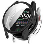 NovStrap Samsung Galaxy Watch 7 44mm ile Uyumlu Kasa ve Ekran Koruyucu TPU Yumuşak Silikon Kılıf SİYAH
