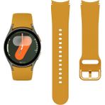 Novstrap Samsung Galaxy Watch 7 6 5 Pro 4 Fe 40 42 43 44 45 46 47 mm Uyumlu Kordon Tam Kapatan Pimli Silikon - Hardal