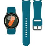 NovStrap Samsung Galaxy Watch 7 6 5 Pro 4 Fe 40 42 43 44 45 46 47 Mm Uyumlu Kordon Tam Kapatan Pimli Silikon - Petrol Mavisi