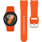 NovStrap Samsung Galaxy Watch 7 6 5 Pro 4 Fe 40 42 43 44 45 46 47 Mm Uyumlu Kordon Tam Kapatan Pimli Silikon - Turuncu