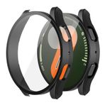 NovStrap Samsung Galaxy Watch 7 Seri 40mm ile Uyumlu Ekran Koruyucu Cam Kasa Koruyucu Kılıf Sert Pc SİYAH