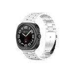 NovStrap Samsung Galaxy Watch Ultra 47 Mm ile Uyumlu Kordon Baklalı Metal Paslanmaz Çelik Kayış