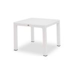 Novussi 90*90 Beyaz Classi Rattan Camlı Masa R.003