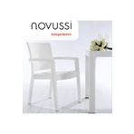 Novussı Beyaz Paris Rattan 4 Adet Bahçe Balkon Sandalyesi