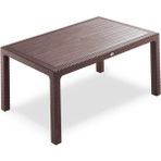 Novussi Classi 150 Rattan Dikdörtgen Camsız Masa - Kahverengi